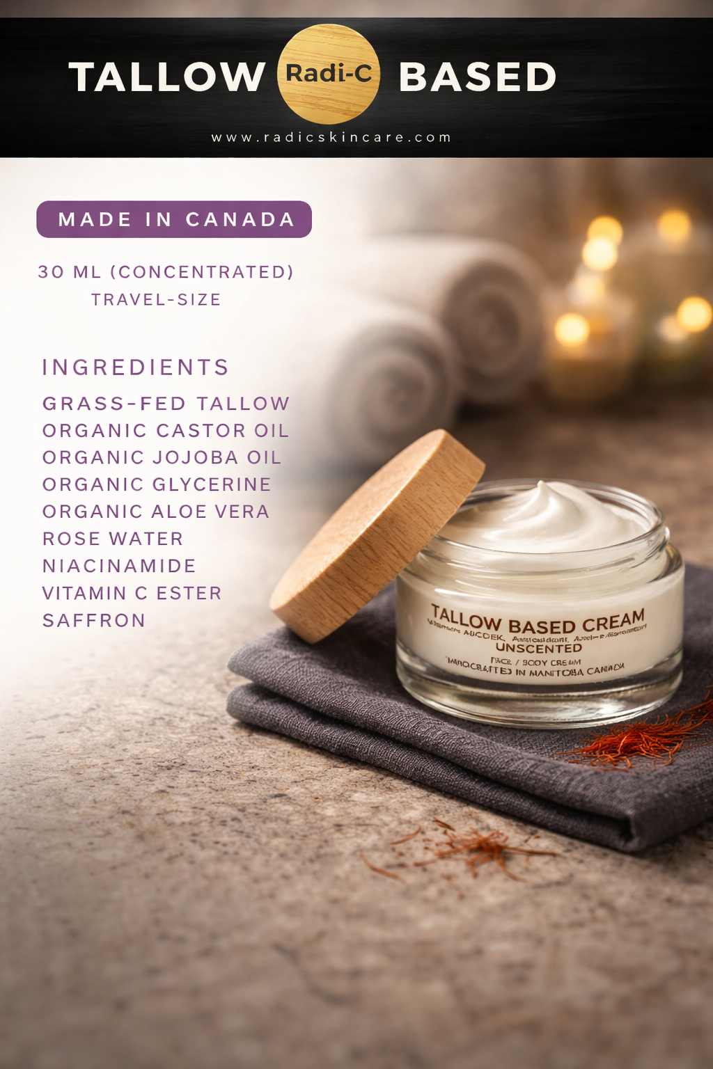 Radi-C Tallow Based - Unscented (30ml)