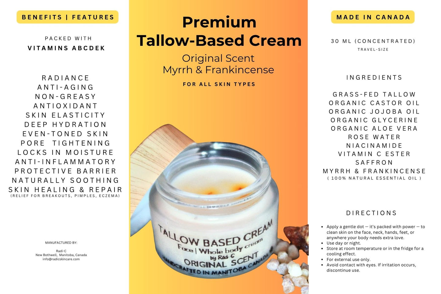 Radi-C Tallow Based - Original Scent (30ml)